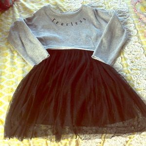Super cute Sweatshirt / Lace underlay dress